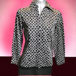 INVESTMENTS gold label CHRISTINE | ✨ Black & White Blouse | EUC ✨ size 6P